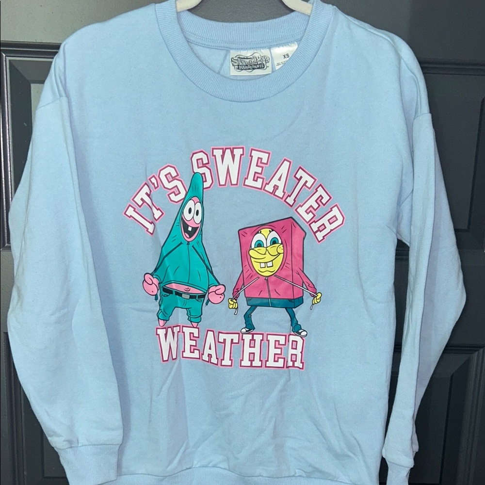 Light Blue Graphic Sweatshirt
